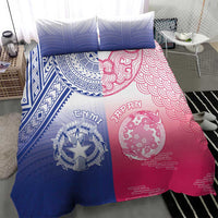 Northern Mariana Islands And Japan Together Bedding Set LT05 - Polynesian Pride