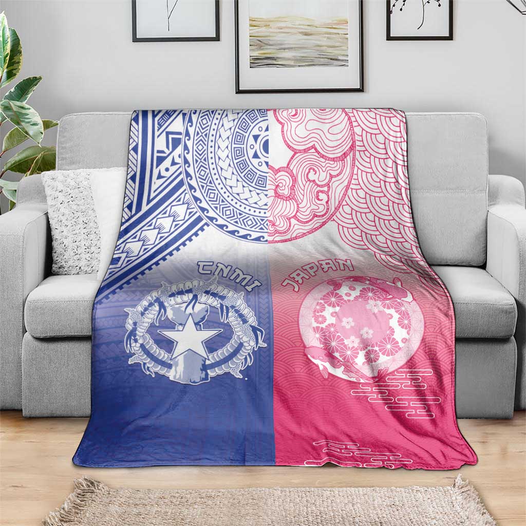 Northern Mariana Islands And Japan Together Blanket
