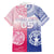 Custom Northern Mariana Islands And Japan Together Family Matching Off The Shoulder Long Sleeve Dress and Hawaiian Shirt