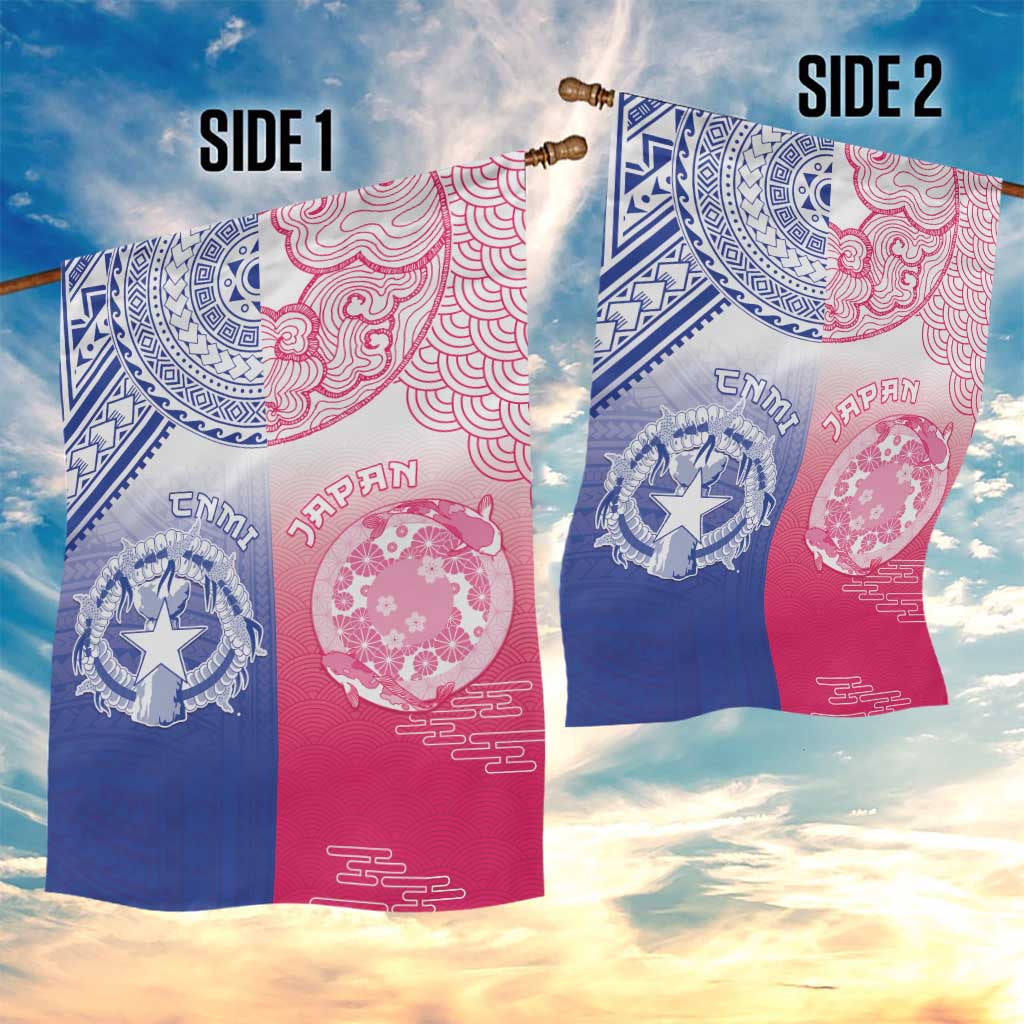 Northern Mariana Islands And Japan Together Garden Flag