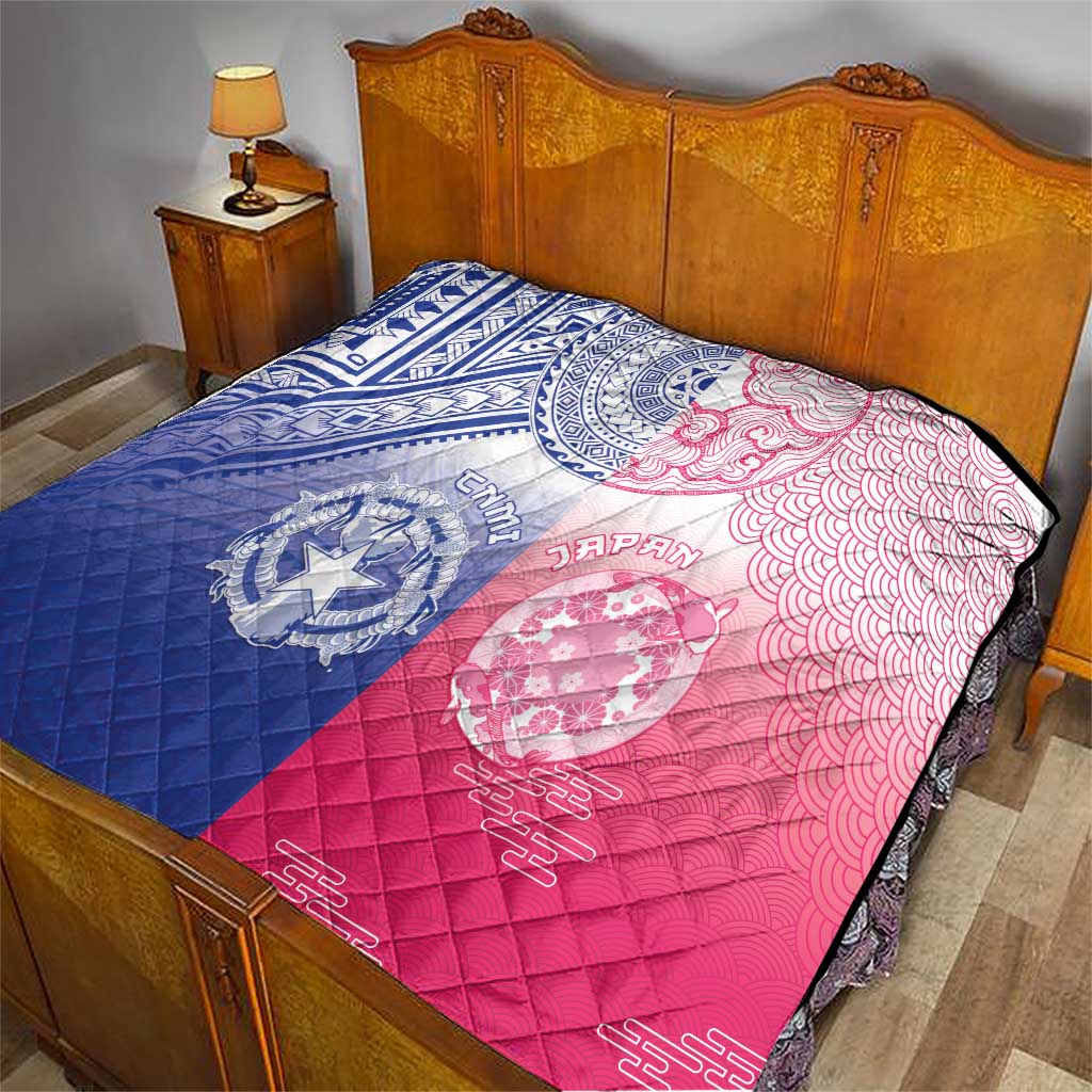 Northern Mariana Islands And Japan Together Quilt