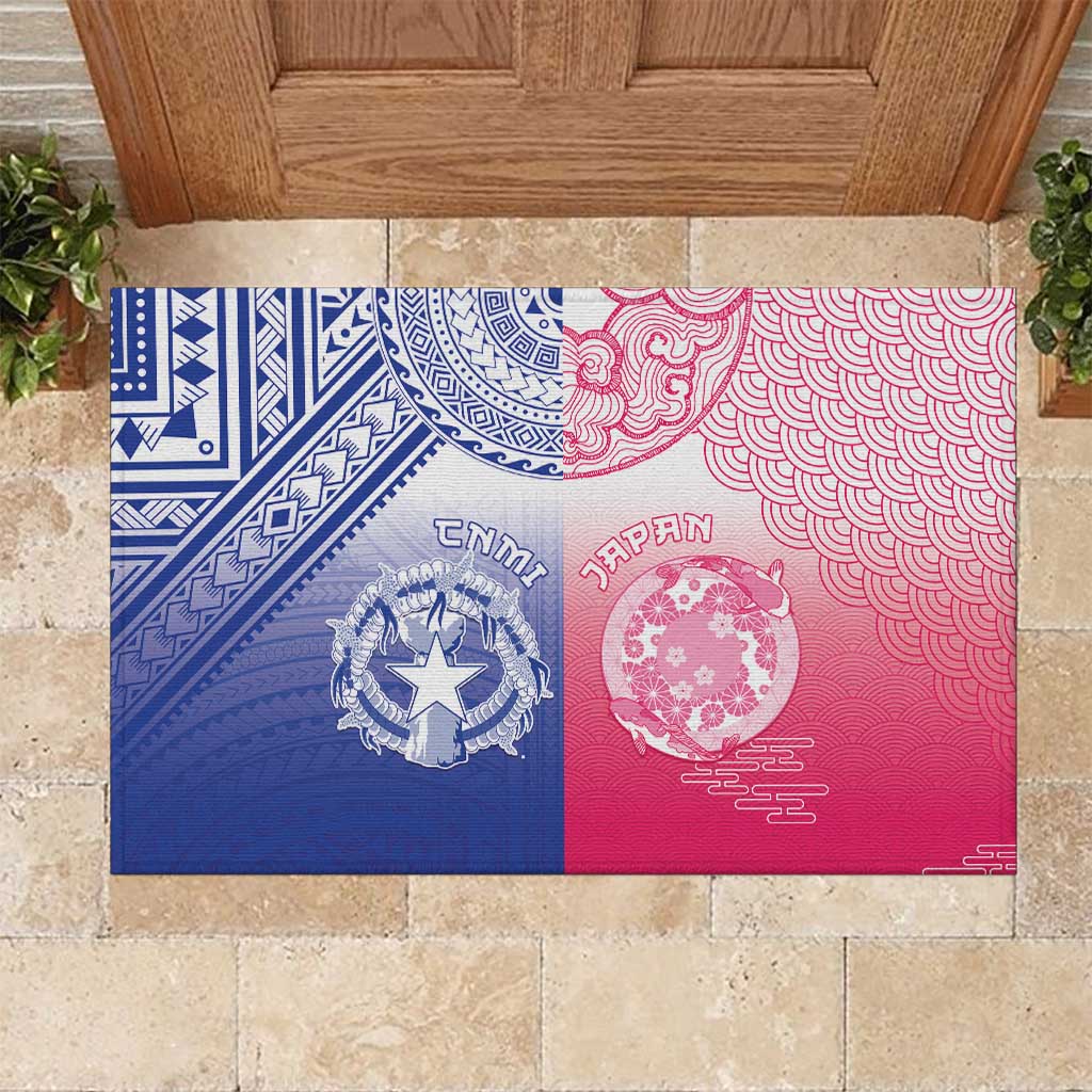 Northern Mariana Islands And Japan Together Rubber Doormat
