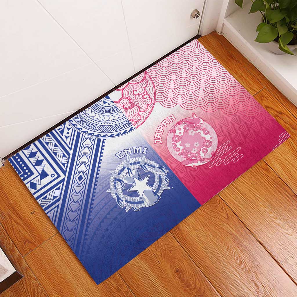 Northern Mariana Islands And Japan Together Rubber Doormat