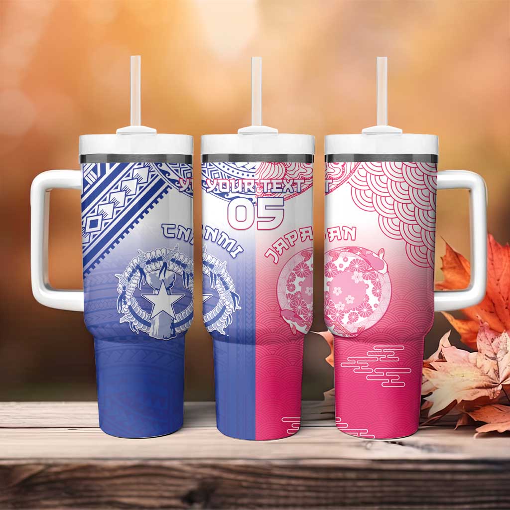 Custom Northern Mariana Islands And Japan Together Tumbler With Handle