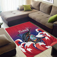 Guam Blue Marlin Fishing Area Rug Polynesian Style