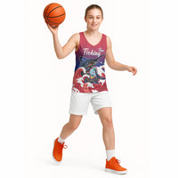 Guam Blue Marlin Fishing Basketball Jersey Polynesian Style