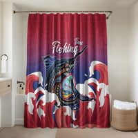 Guam Blue Marlin Fishing Bathroom Set Polynesian Style