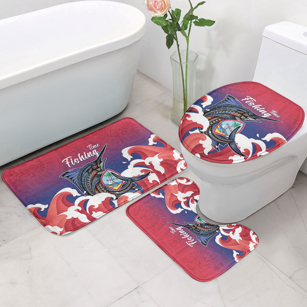 Guam Blue Marlin Fishing Bathroom Set Polynesian Style