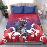 Guam Blue Marlin Fishing Bedding Set Polynesian Style