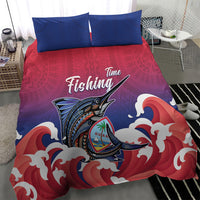 Guam Blue Marlin Fishing Bedding Set Polynesian Style
