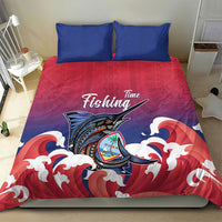 Guam Blue Marlin Fishing Bedding Set Polynesian Style