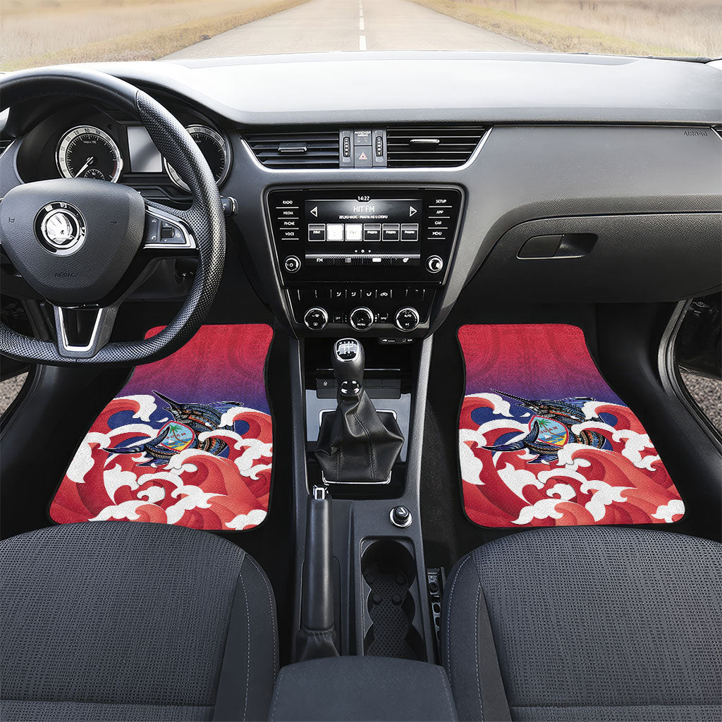 Guam Blue Marlin Fishing Car Mats Polynesian Style