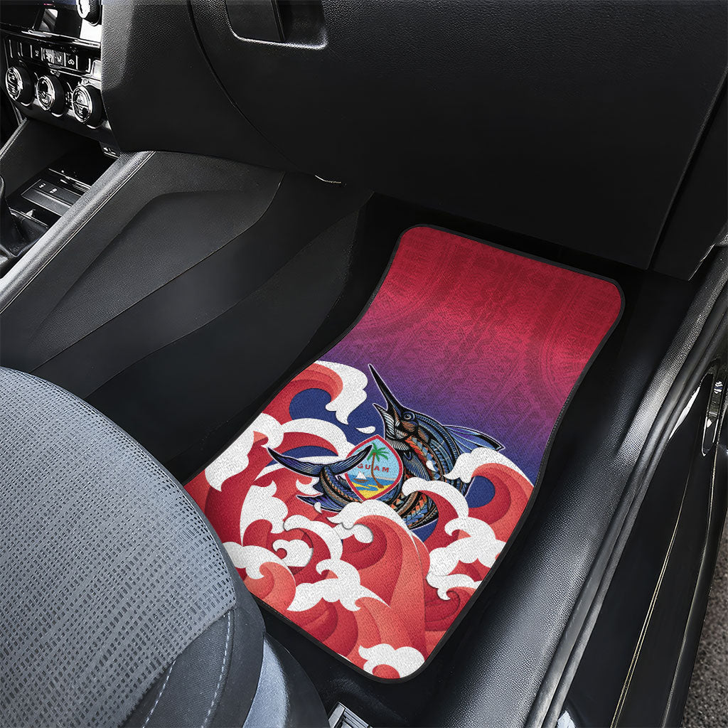 Guam Blue Marlin Fishing Car Mats Polynesian Style
