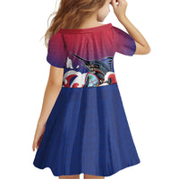 Guam Blue Marlin Fishing Family Matching Summer Maxi Dress and Hawaiian Shirt Polynesian Style