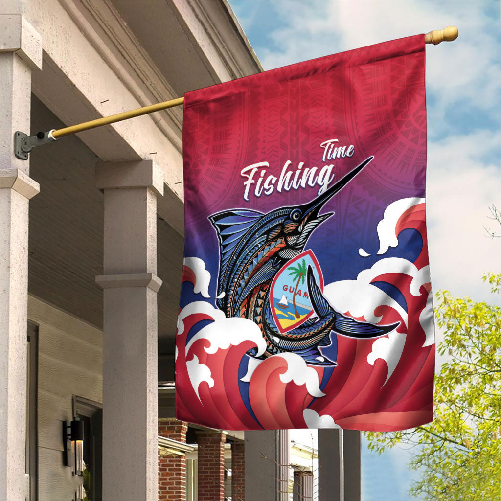 Guam Blue Marlin Fishing Garden Flag Polynesian Style
