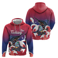Guam Blue Marlin Fishing Hoodie Polynesian Style LT05 - Polynesian Pride