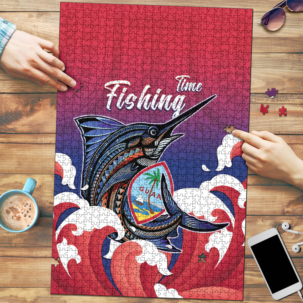 Guam Blue Marlin Fishing Puzzle Polynesian Style