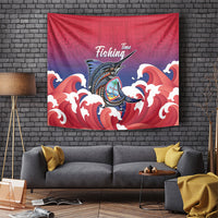 Guam Blue Marlin Fishing Tapestry Polynesian Style