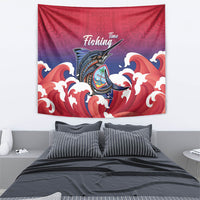 Guam Blue Marlin Fishing Tapestry Polynesian Style