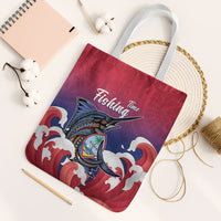 Guam Blue Marlin Fishing Tote Bag Polynesian Style