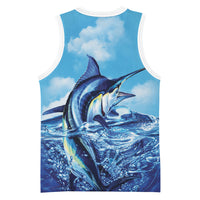 Hawaii Blue Marlin Fishing Basketball Jersey