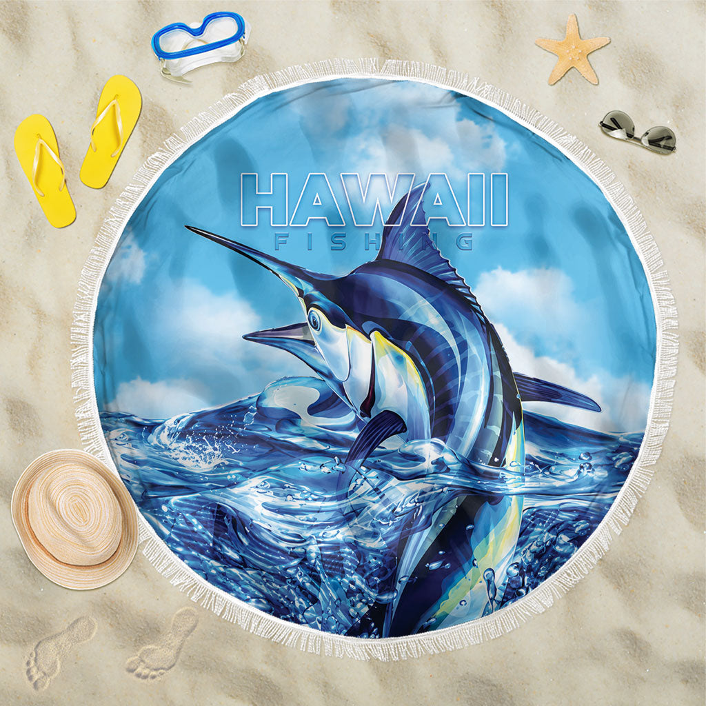 Hawaii Blue Marlin Fishing Beach Blanket