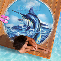 Hawaii Blue Marlin Fishing Beach Blanket