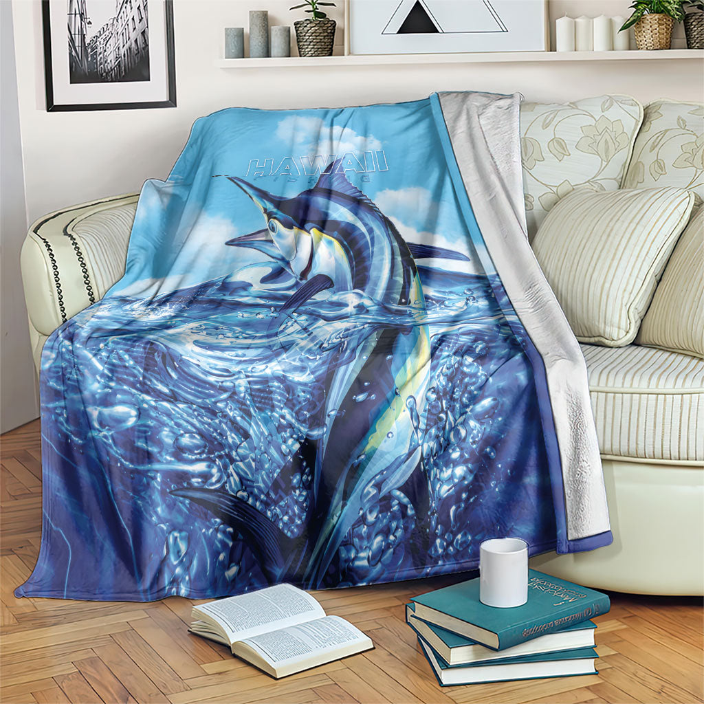 Hawaii Blue Marlin Fishing Blanket