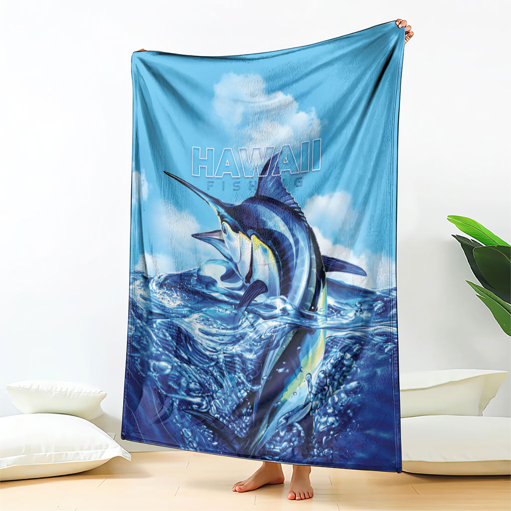 Hawaii Blue Marlin Fishing Blanket