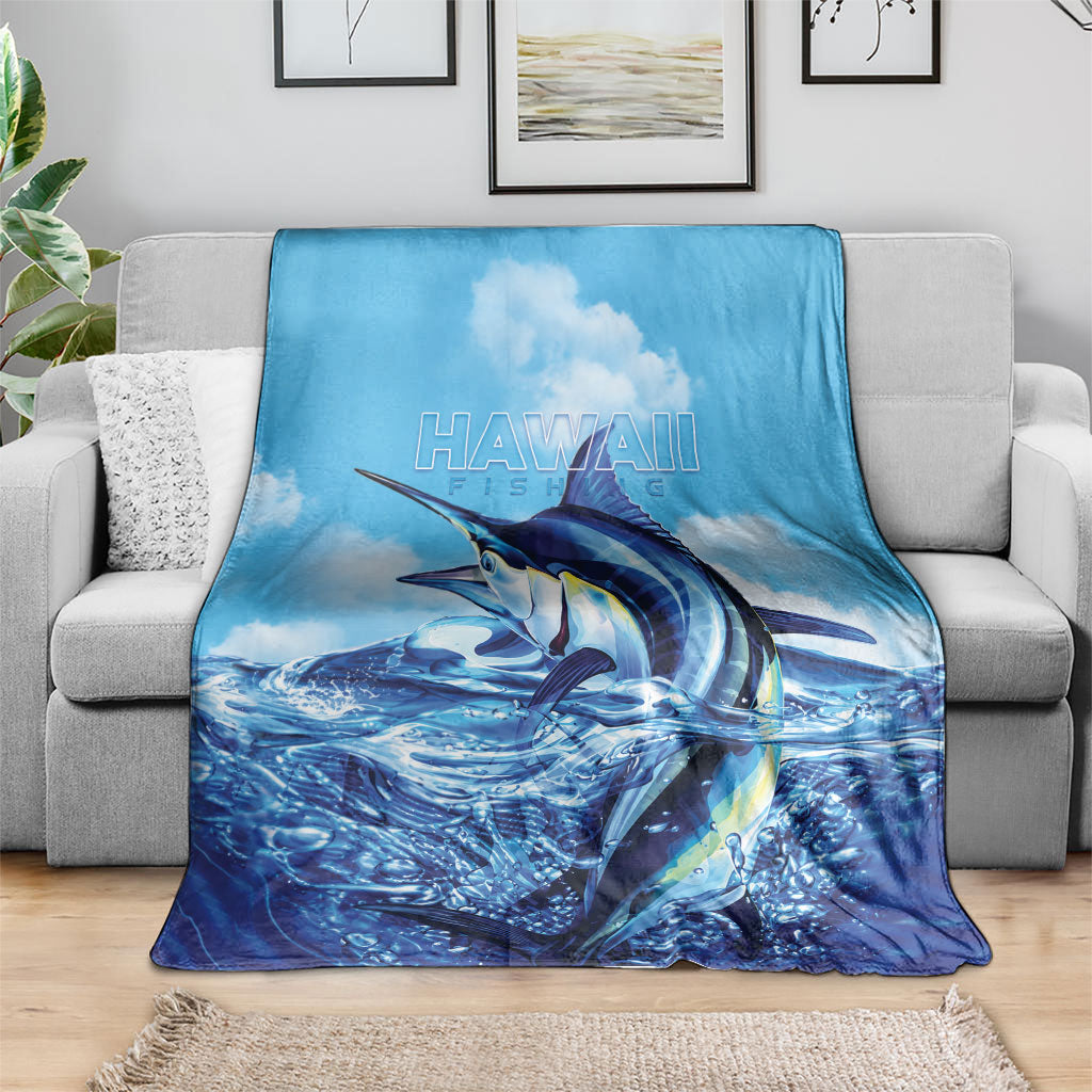 Hawaii Blue Marlin Fishing Blanket