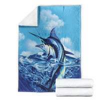 Hawaii Blue Marlin Fishing Blanket