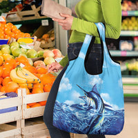Hawaii Blue Marlin Fishing Grocery Bag