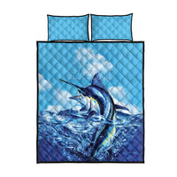 Hawaii Blue Marlin Fishing Quilt Bed Set
