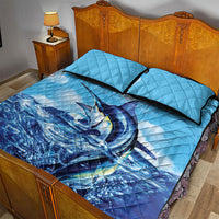 Hawaii Blue Marlin Fishing Quilt Bed Set