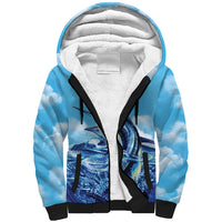 Hawaii Blue Marlin Fishing Sherpa Hoodie