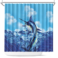 Hawaii Blue Marlin Fishing Shower Curtain