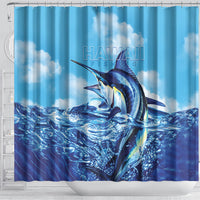 Hawaii Blue Marlin Fishing Shower Curtain