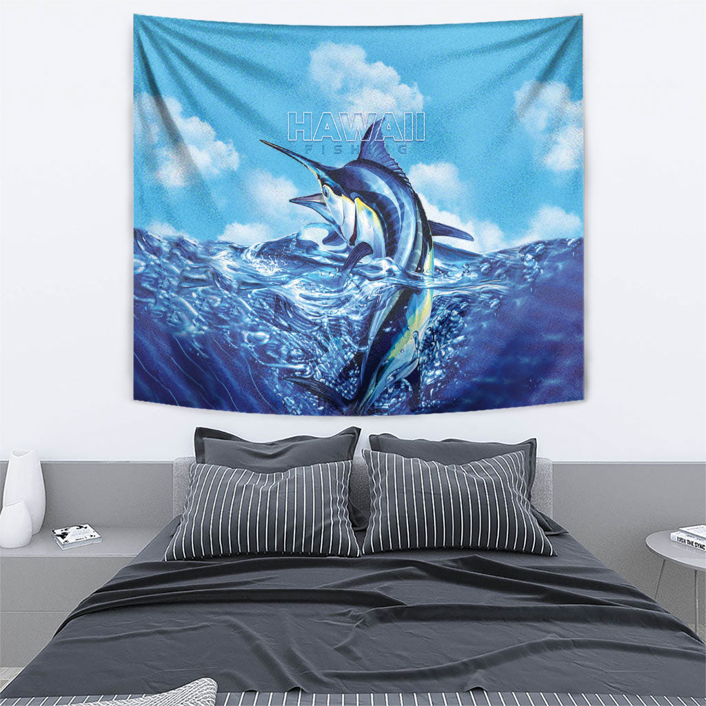 Hawaii Blue Marlin Fishing Tapestry
