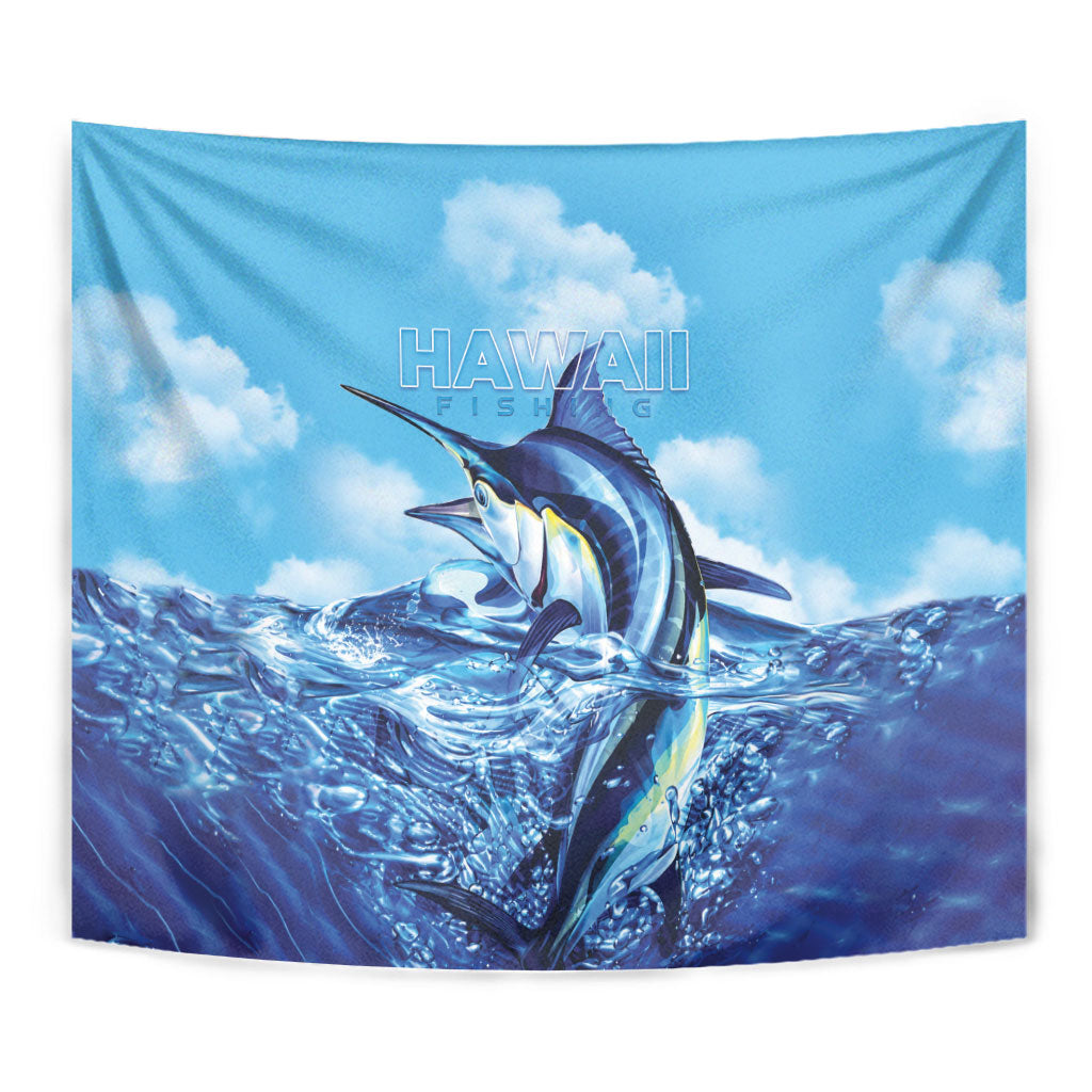 Hawaii Blue Marlin Fishing Tapestry