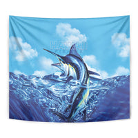 Hawaii Blue Marlin Fishing Tapestry