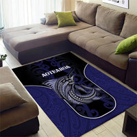 New Zealand Aotearoa Area Rug Blue Marlin Fishing Maori Pattern LT05 - Polynesian Pride