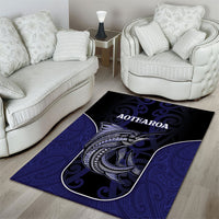 New Zealand Aotearoa Area Rug Blue Marlin Fishing Maori Pattern LT05 - Polynesian Pride