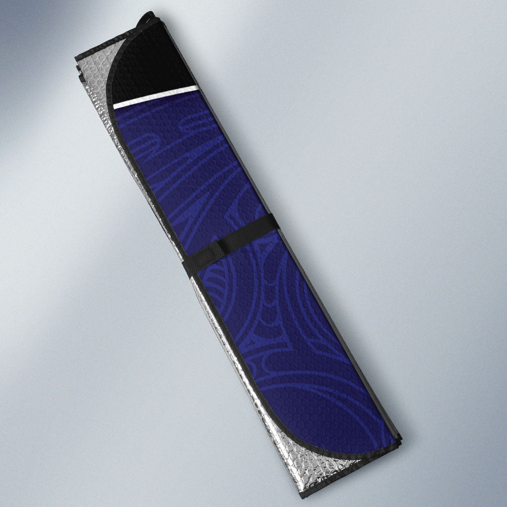 New Zealand Aotearoa Auto Sun Shade Blue Marlin Fishing Maori Pattern