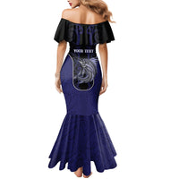Personalised New Zealand Aotearoa Mermaid Dress Blue Marlin Fishing Maori Pattern LT05 - Polynesian Pride