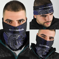 New Zealand Aotearoa Neck Gaiter Blue Marlin Fishing Maori Pattern
