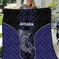 New Zealand Aotearoa Quilt Blue Marlin Fishing Maori Pattern