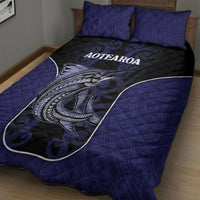New Zealand Aotearoa Quilt Bed Set Blue Marlin Fishing Maori Pattern LT05 - Polynesian Pride