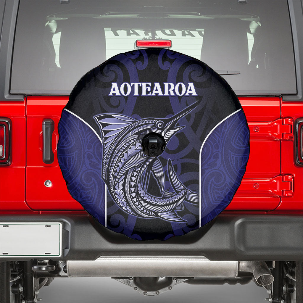 New Zealand Aotearoa Spare Tire Cover Blue Marlin Fishing Maori Pattern LT05 - Polynesian Pride