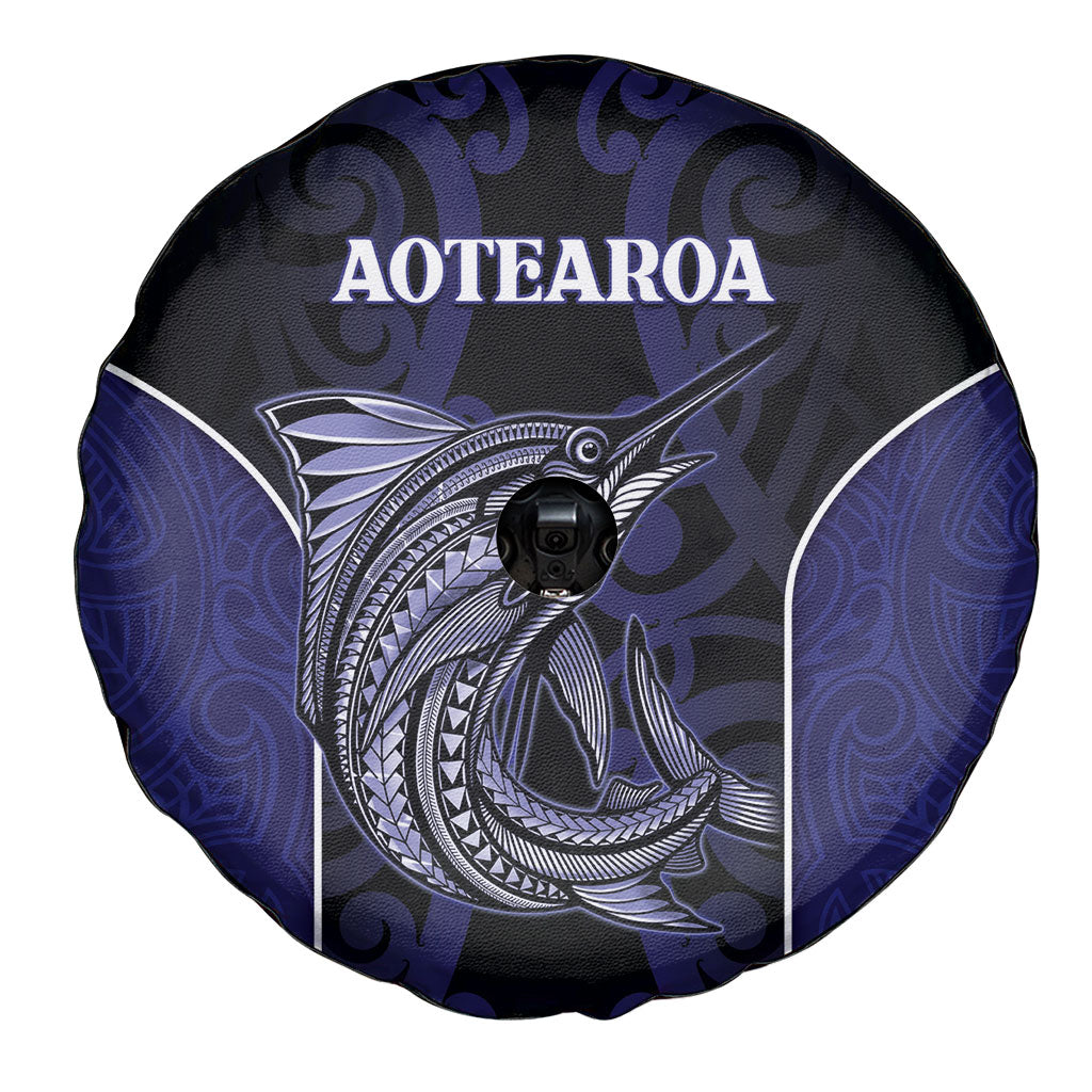 New Zealand Aotearoa Spare Tire Cover Blue Marlin Fishing Maori Pattern LT05 - Polynesian Pride