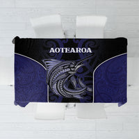 New Zealand Aotearoa Tablecloth Blue Marlin Fishing Maori Pattern